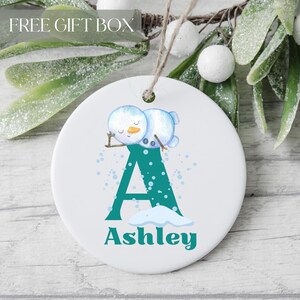Personalized Name Ornament, Christmas Ornament For Family, Monogram Alphabet Ornament, Initial Ornament, Family Keepsake, Christmas Gift