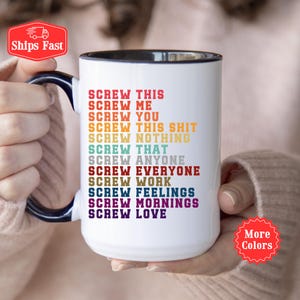 Coworker Work Vocabulary Mug, Funny Coworker Gift Mug, Rude Quote Mug, Gift For Coworker, Best Friend Sarcastic Mug, Adult Humor Coffee Cup