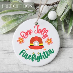 Firefighter Christmas Ornament, Firefighter Decoration, Firefighter Keepsake, Gift For Firefighter, Firefighting Fireman Gift For Christmas