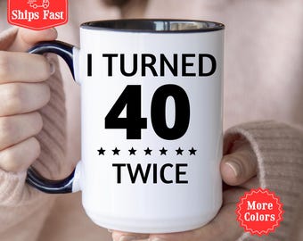 Caneca de 80º Aniversário, Presentes de 80º Aniversário, Presentes de Feliz 80º Aniversário, Decoração de 80º Aniversário, Nascido em 1942, Fiz 40 Duas Vezes, Presentes Divertidos de 40º Aniversário 001623