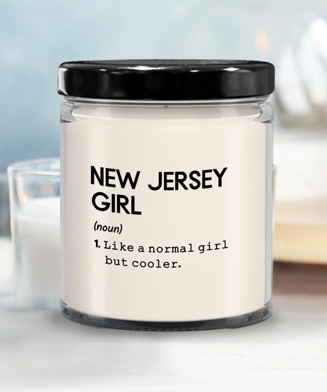 New Jersey Girl Definition Candle, State of New Jersey Candle, New