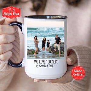 To Mom Photo Mug From Kids, Personalized Family Picture Mug, Custom Photo Mug, Mother&#39;s Day Gift From Daughter Son, Mama Photo Mug, Mom Gift