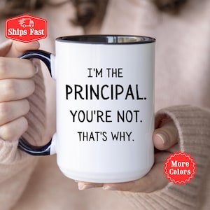 Schulleiter Tasse, personalisierte Schulleiter Kaffeetasse, lustiges Schulleiter Geschenk, Schulleiter Geschenk vom Personal, Schulleiter Humor, Schulleiter Tasse, Schulen