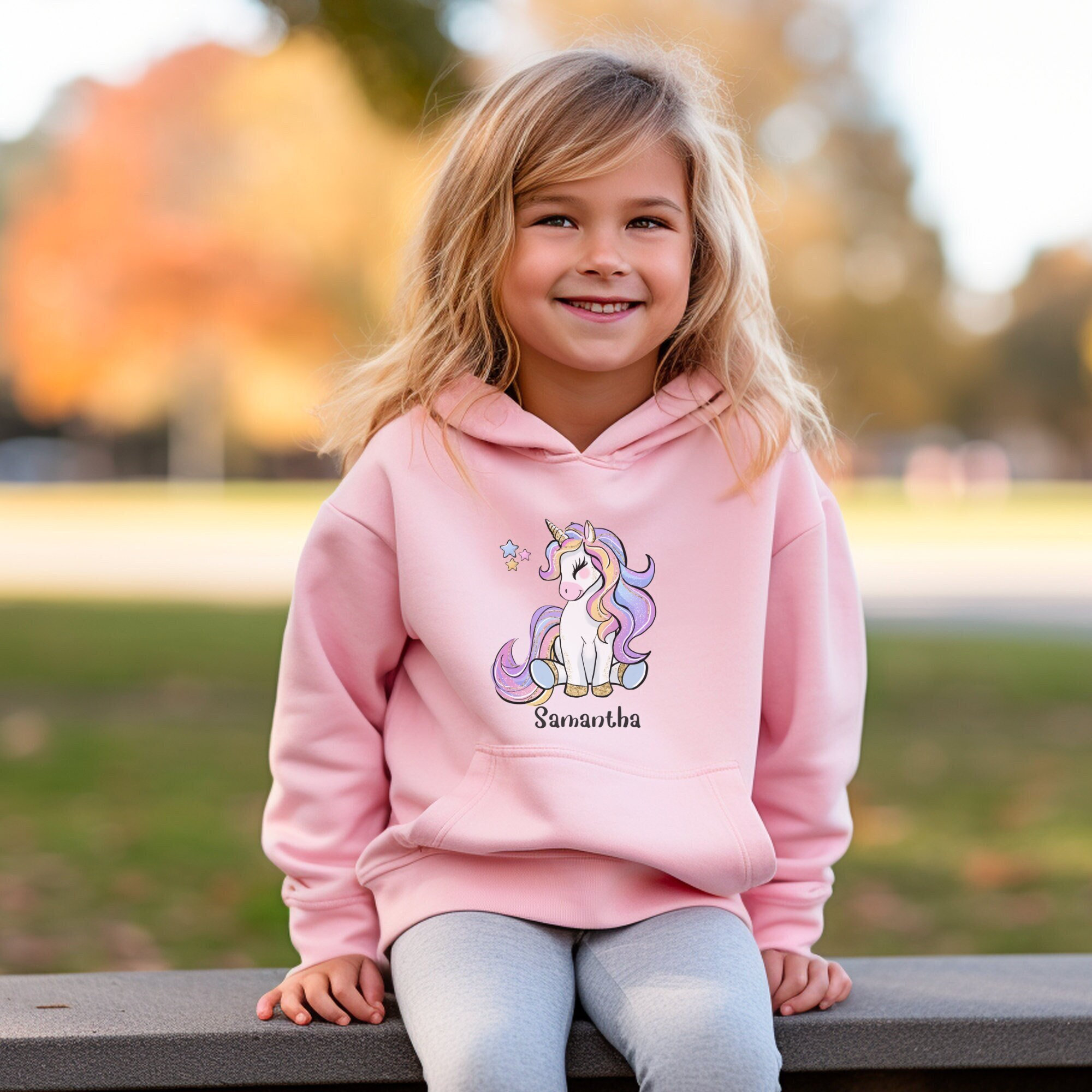 Unicorn Costume Kids Girls Rainbow Unicorn Hoodie Tees Zip Up