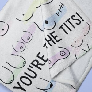 Cobertor de lã aconchegante You're The Tits, você é o melhor cobertor para melhor amiga, presente para cirurgia de mama, cobertor para melhor amiga, recuperação de mastectomia imagem 6