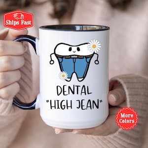 Cute Tooth Mug, Floral Dentist Coffee Cup, Dental Assistant Gifts, Dental Mug, Dentist Gift For Women, Orthodontist Gift, Dental Tooth