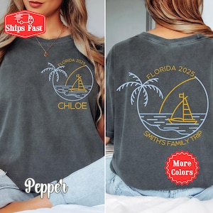 Custom Family Beach Vacation Shirt, Custom Summer Shirt, Persoanlized Family Name Matching Shirts, Family Trip Tshirt, Family Vacation Tee
