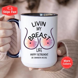 Retirement Gifts For Women, Boobie Retirement Gift For Breast Surgeon From Staff, Funny Mammography Mug, Lactation Consultant Retirement Cup