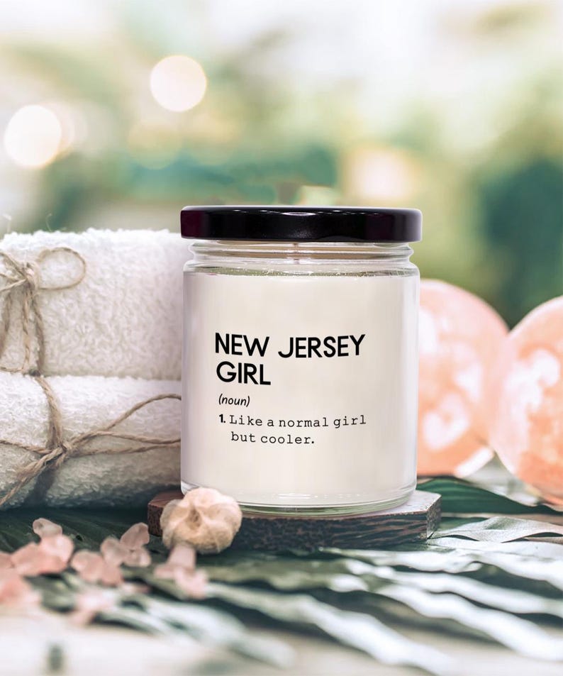 New Jersey Girl Definition Candle, State of New Jersey Candle, New
