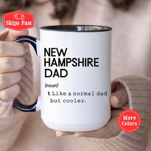 New Hampshire Dad Definition Tasse, Bundesstaat New Hampshire Tasse, New Hampshire Dad Kaffeetasse, Fernfreundschaftsgeschenk, Einweihungsgeschenk