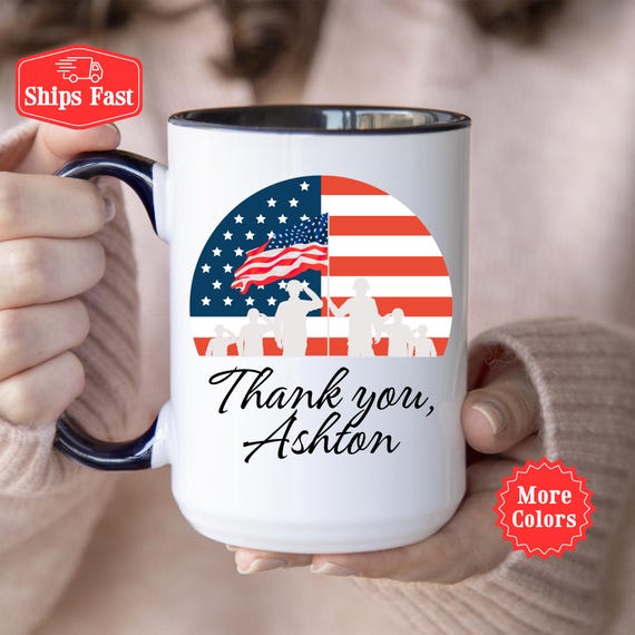 American Flag Mug, Personalized Memorial Day Coffee Cup, Patriotic Gift for  Men Women, Independence Day Gift, Army Mug, Thank You Veterans - Etsy Israel