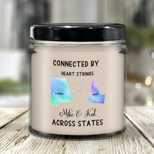 Long Distance Gift, Long Distance Relationship Candle, Long Distance Gift For Boyfriend Girlfriend, Moving States, State To State Candle