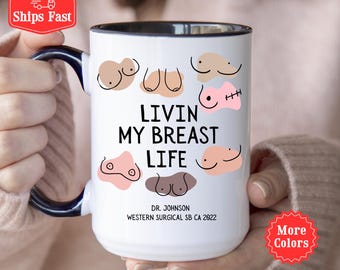 Boobie Gift, Personalized Boobie Coffee Mug, Boobie Cup, Mammographer Gift, Breast Surgeon Gift, Boob Reduction, Mastectomy Recovery For Her
