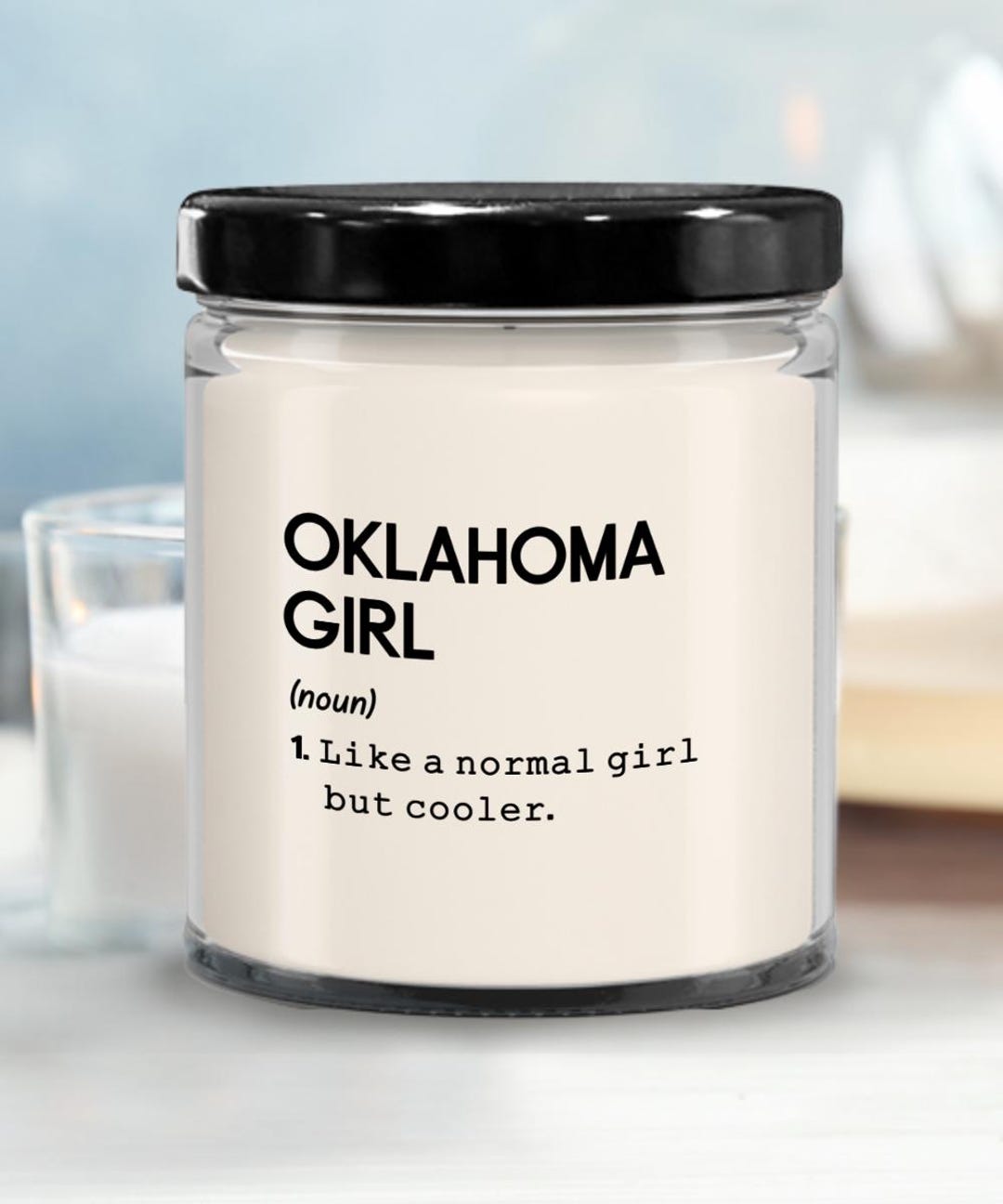 Oklahoma Girl Definition Candle, State of Oklahoma Candle, Oklahoma