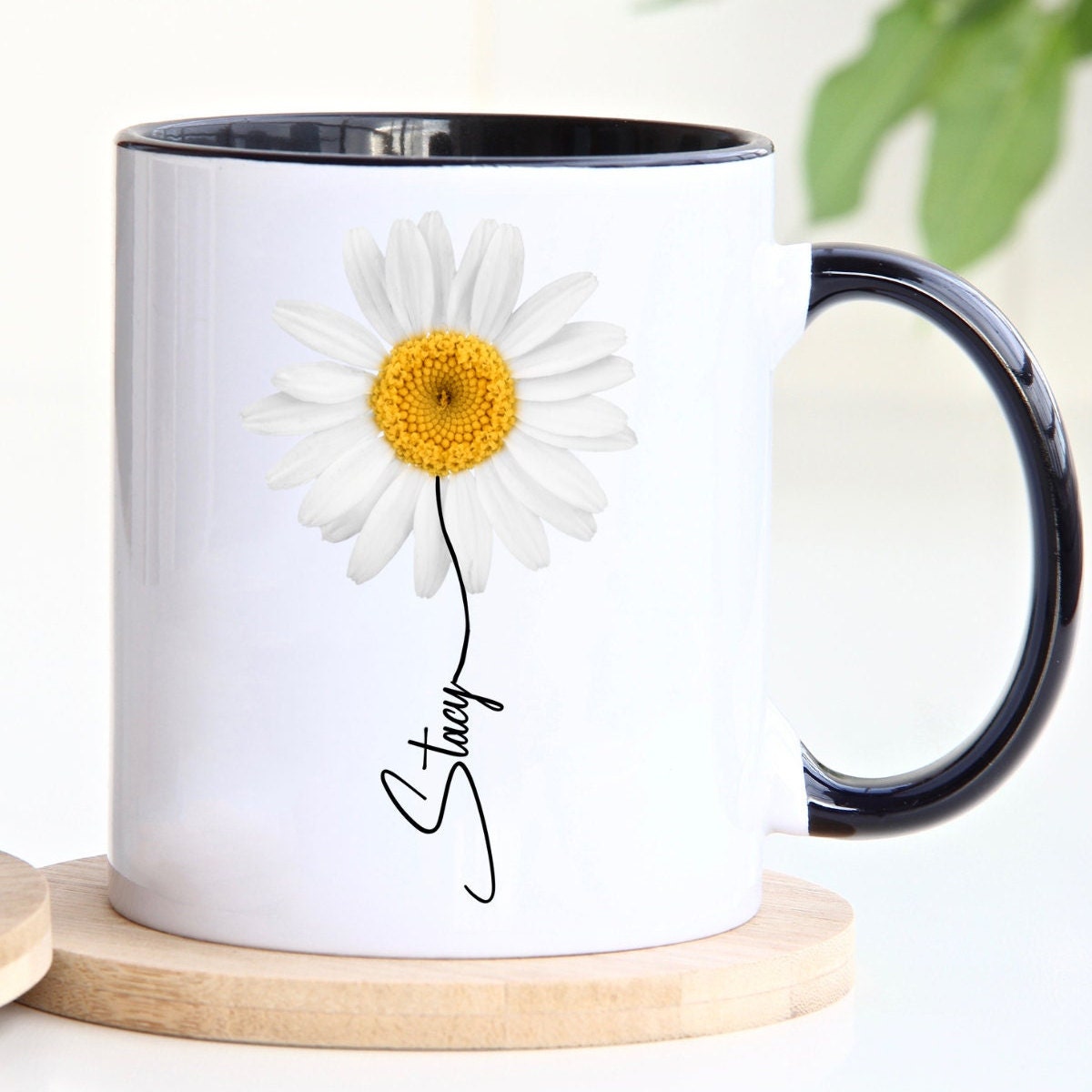 Custom Bridesmaid Clear Glass Mug, Personalized Coffee Cup With Name,  Bridesmaid Gift, Bridesmaid Proposal Gift, Pastel Daisy Flower Mug -   Israel