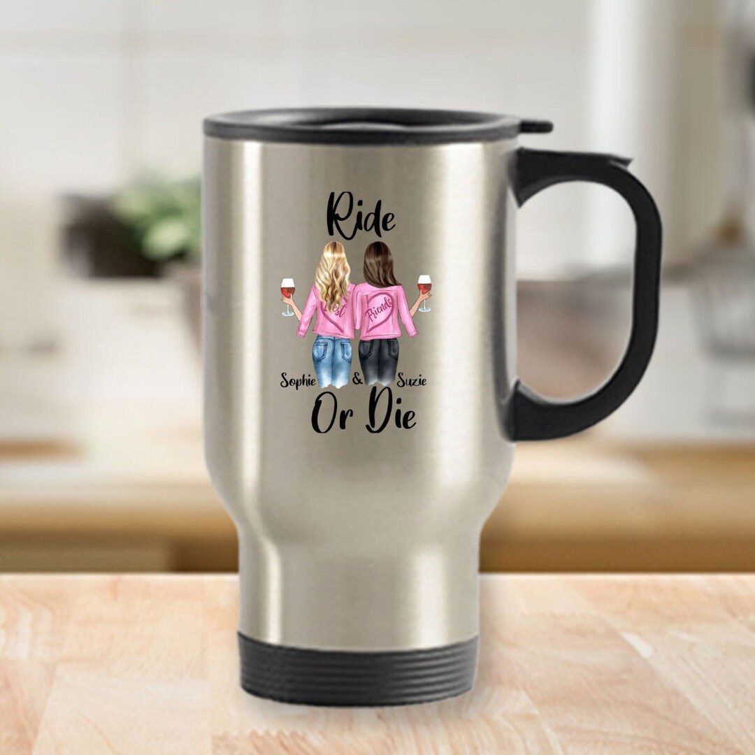 Best Friends Travel Mug Besties Travel Mug Personalized Gift Etsy