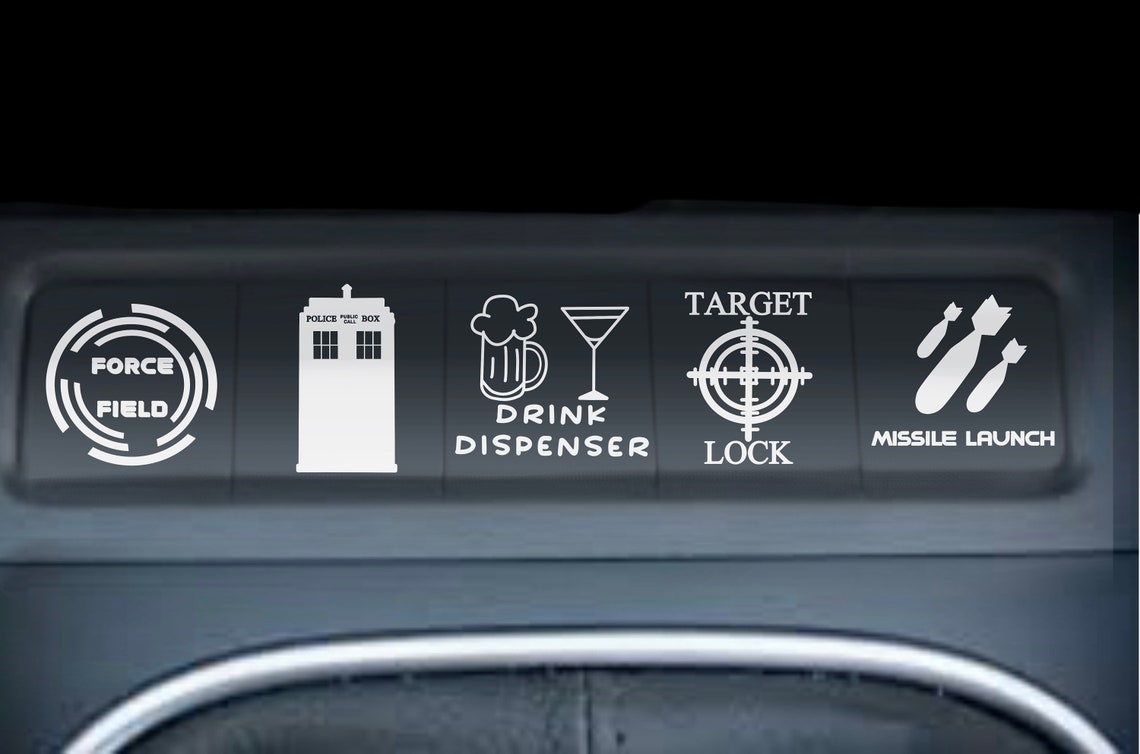 5 Funny Car Buttons V3 Digital Download Etsy