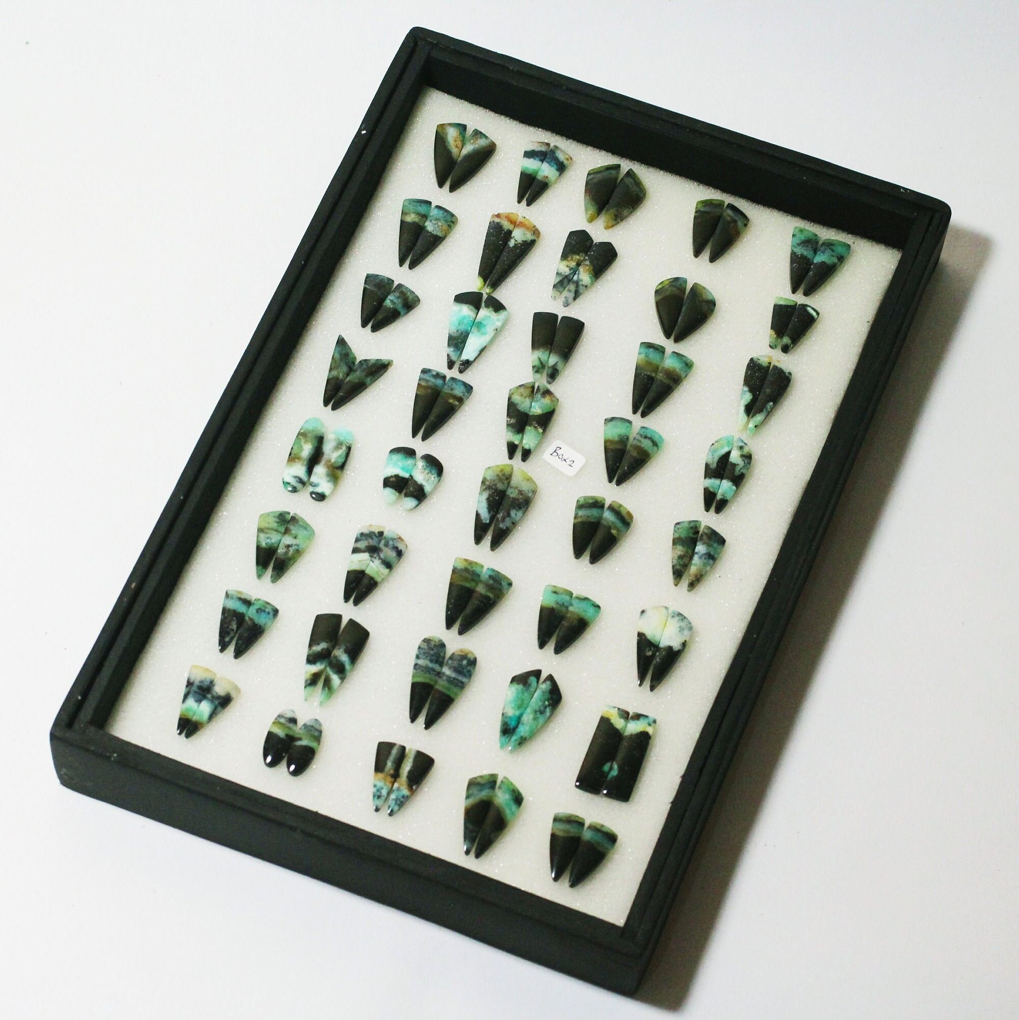 1箱/40セット ペア ブルーオパールウッド - Etsy 日本