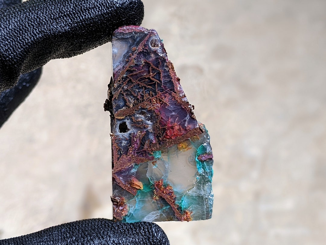 Copper Silica Rocks Gem Silica Chrysocolla Slab – Native Copper Stone Specimen - Etsy