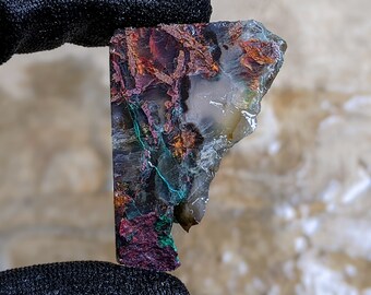 Copper Silica Rocks Specimens - Slabs - Very Beautiful Gem Silica Blend With Chrysocolla ...