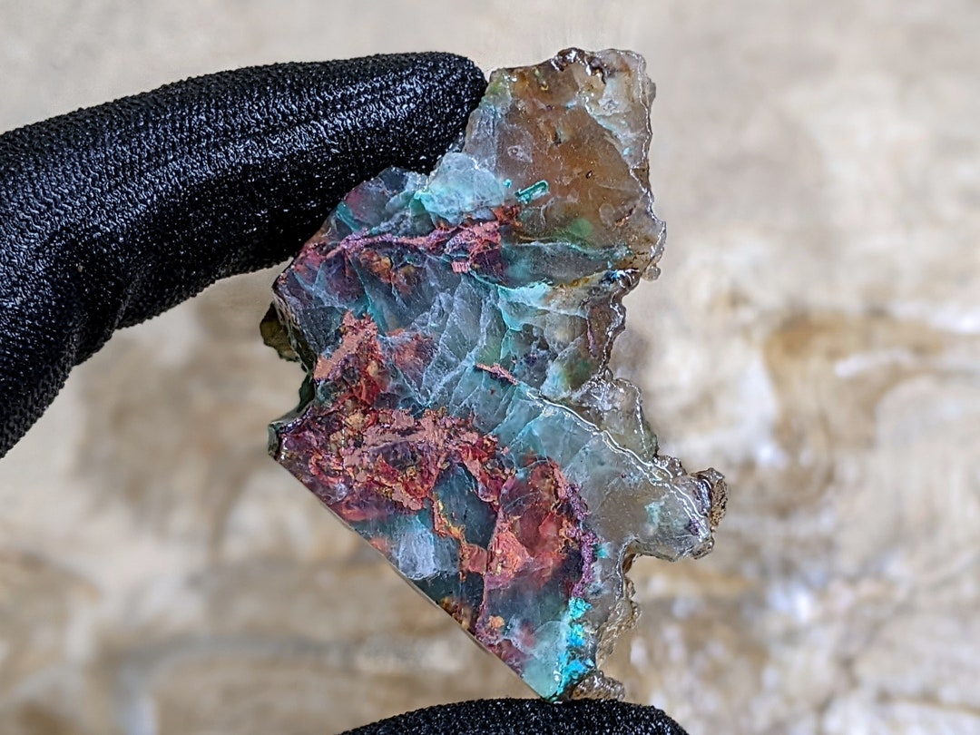 Copper Silica Rocks Specimens - Slabs - Very Beautiful Gem Silica Blend With Chrysocolla ...