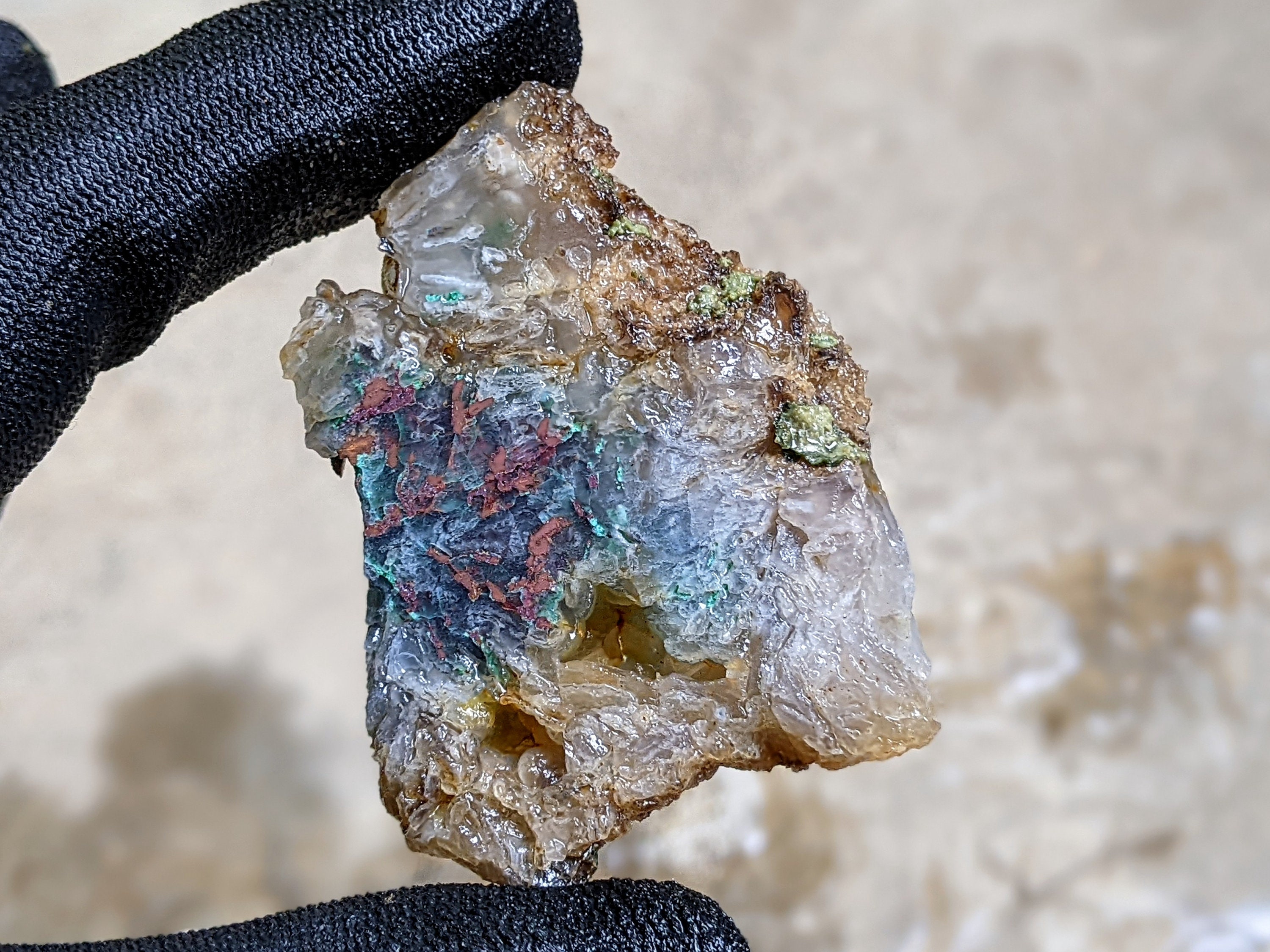 Copper Silica Rocks Specimens - Slabs - Very Beautiful Gem Silica Blend With Chrysocolla ...