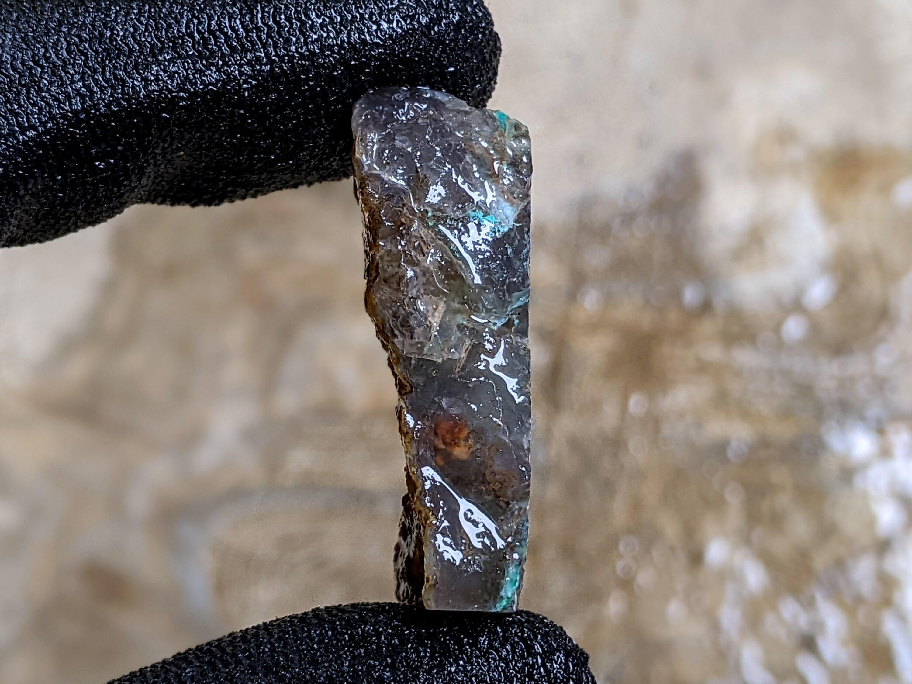 Copper Silica Rocks Specimens - Slabs - Very Beautiful Gem Silica Blend With Chrysocolla ...