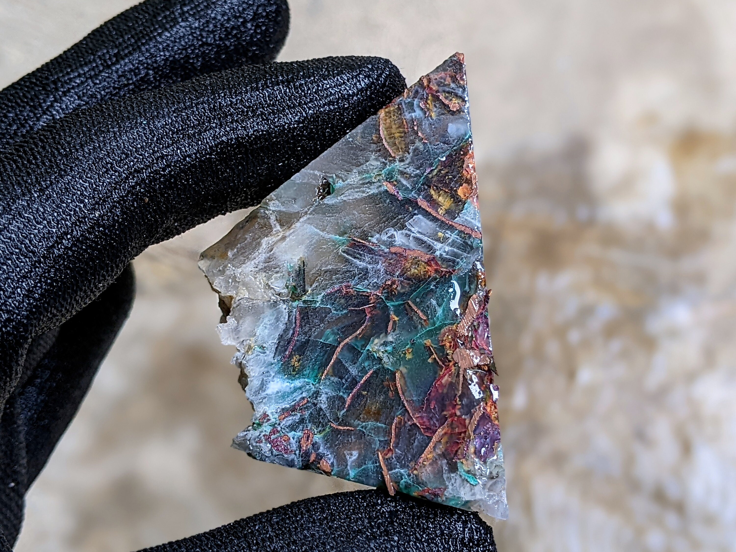 Copper Silica Rocks Specimens - Slabs - Very Beautiful Gem Silica Blend With Chrysocolla ...
