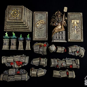 Dominion of Sigmar Miniature Terrain Set (17 Pcs) Warhammer Age of Sigmar AoS Games Workshop | Professionally Painted