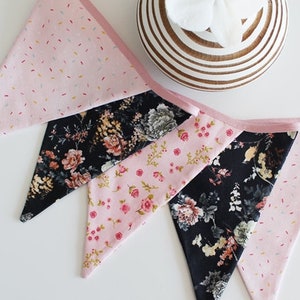 Pennant necklace, garland, gift, nursery décor, pink