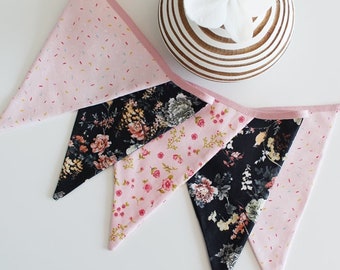 Pennant necklace, garland, gift, nursery décor, pink