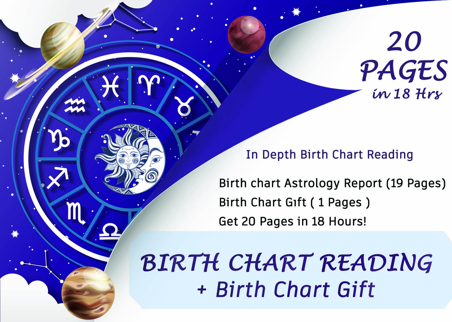 Birth chart reading natal chart analysis birth chart astrology report