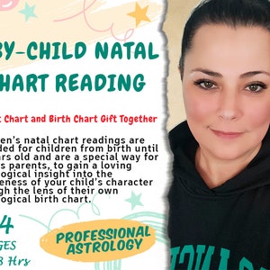 Leitura do mapa astral do bebê, leitura do mapa natal, astrologia infantil, presente personalizado para mãe, pai, ele, ela