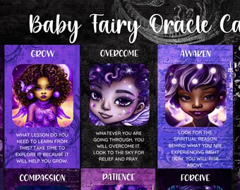 Black Girl Magic Baby, Printable Oracle, Oracle Cards, Digital Oracle, Love Deck, Answers Cards, Shadow Oracle, Baby Fairy Oracle Card Deck