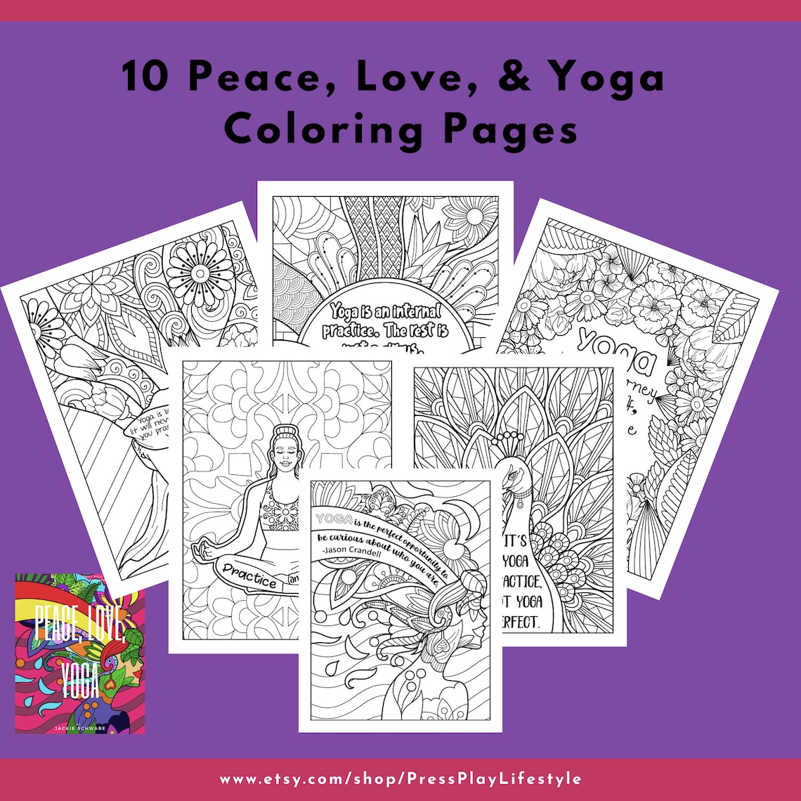 Yoga PRINTABLE COLORING Page Set Beautiful Yoga Coloring - Etsy