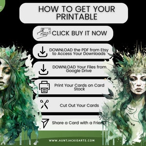 Oracle Card Deck, Printable Cards, Digital Download, Inspirational Card Deck, Create Your Own, Witchy Card,Affirmation Card, Divination Tool image 9