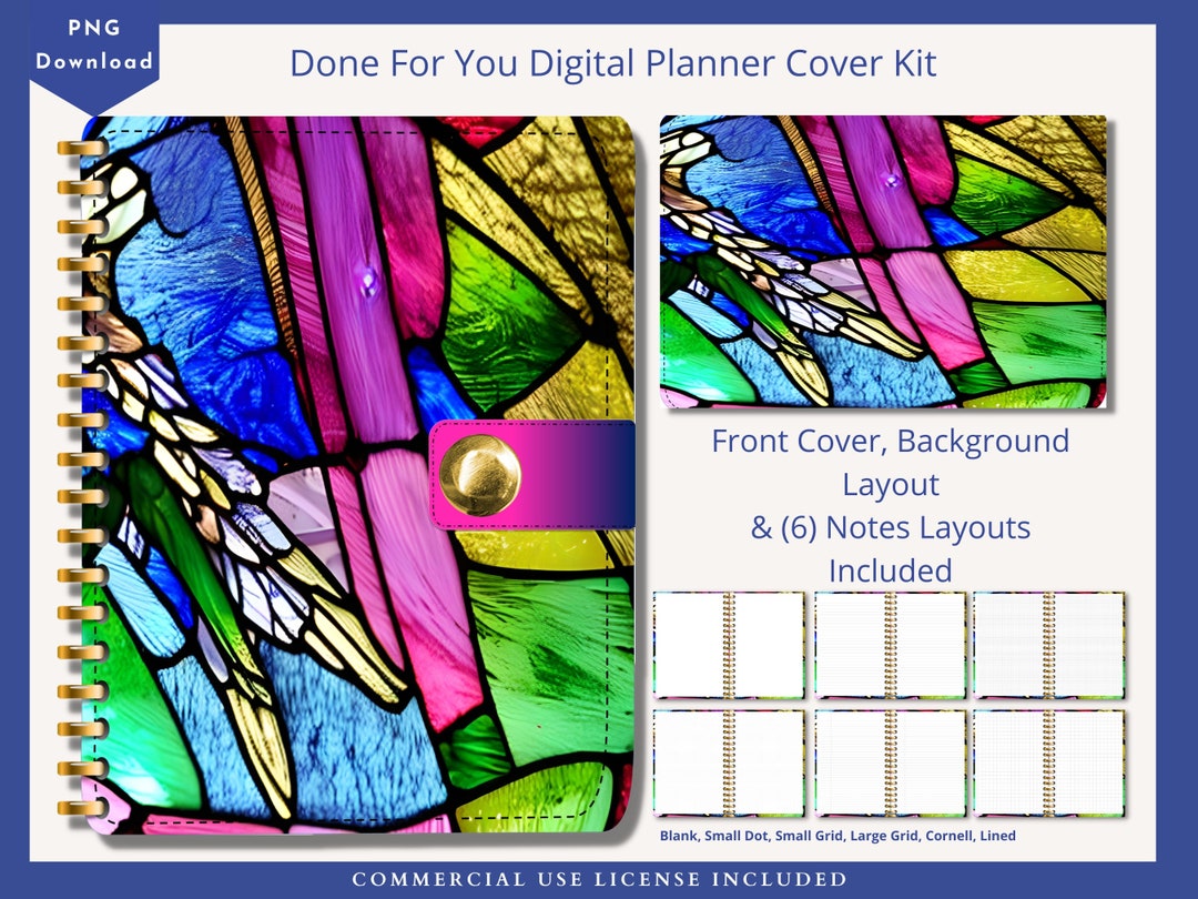 COMMERCIAL USE Digital Planner Cover, Digital Planner Cover Kit