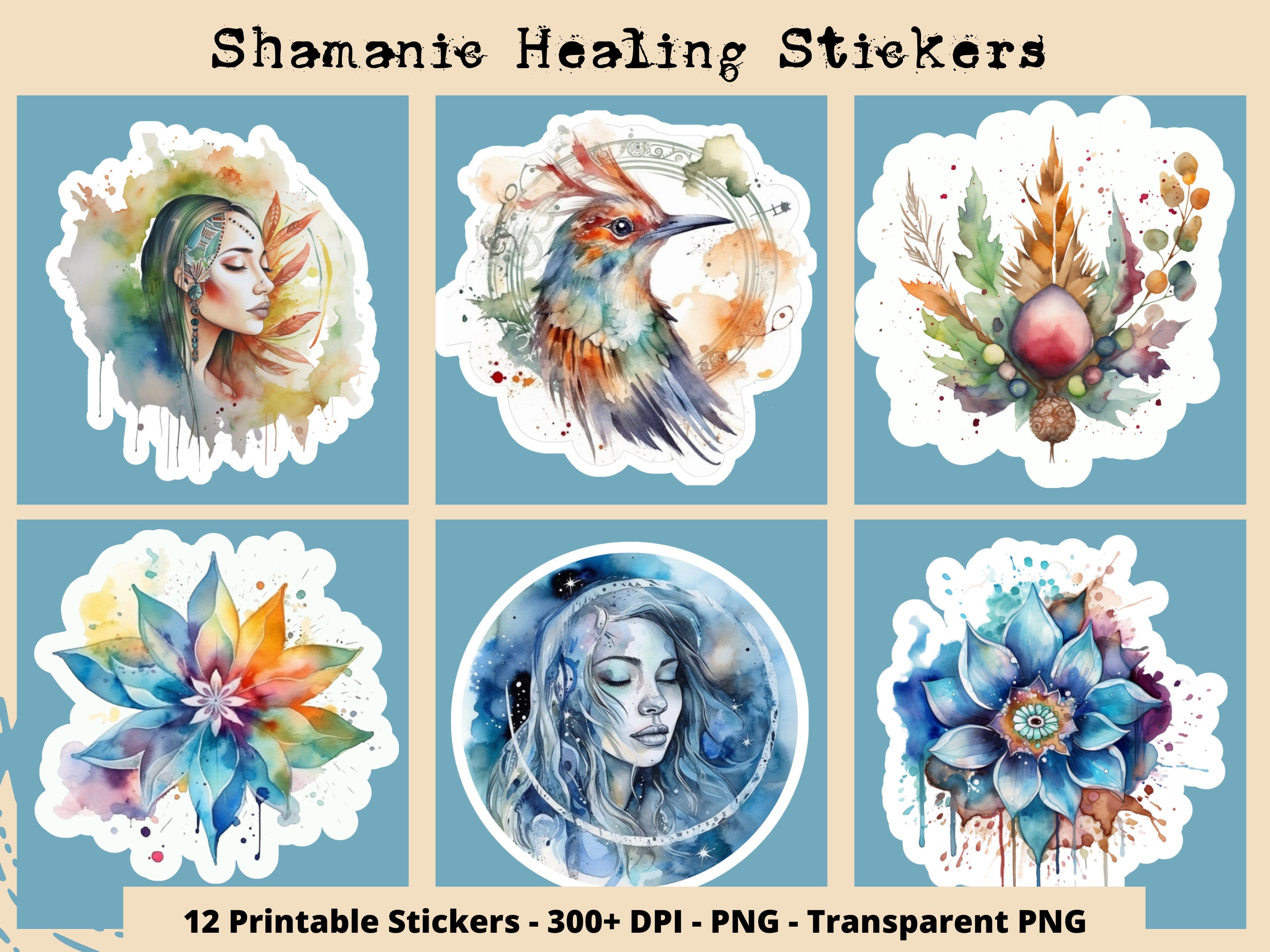 Shamanic Healing Stickers Print And Cut Stickers Shaman Stickers Shamanic Healing Stickers Print And Cut Stickers Shaman Stickers