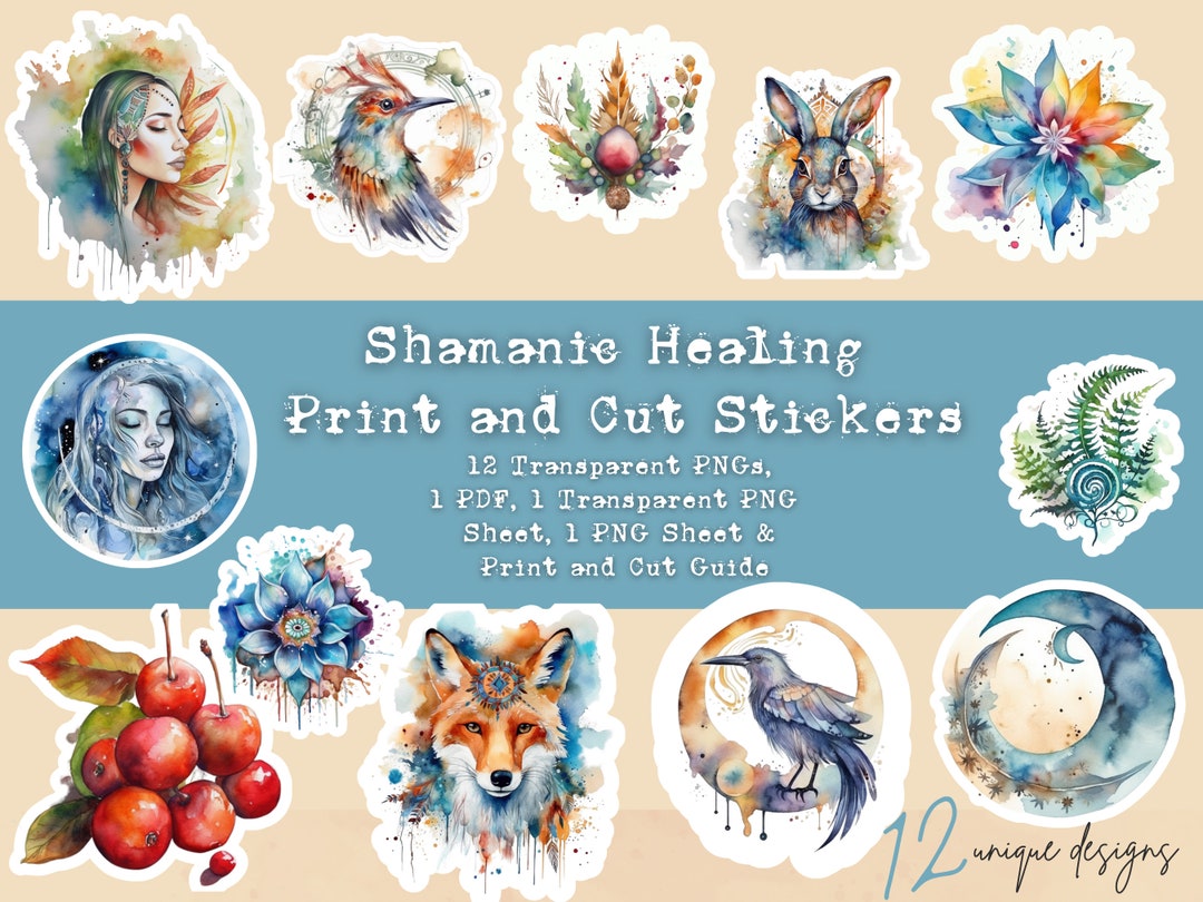 Shamanic Healing Stickers Print And Cut Stickers Shaman Stickers Shamanic Healing Stickers Print And Cut Stickers Shaman Stickers