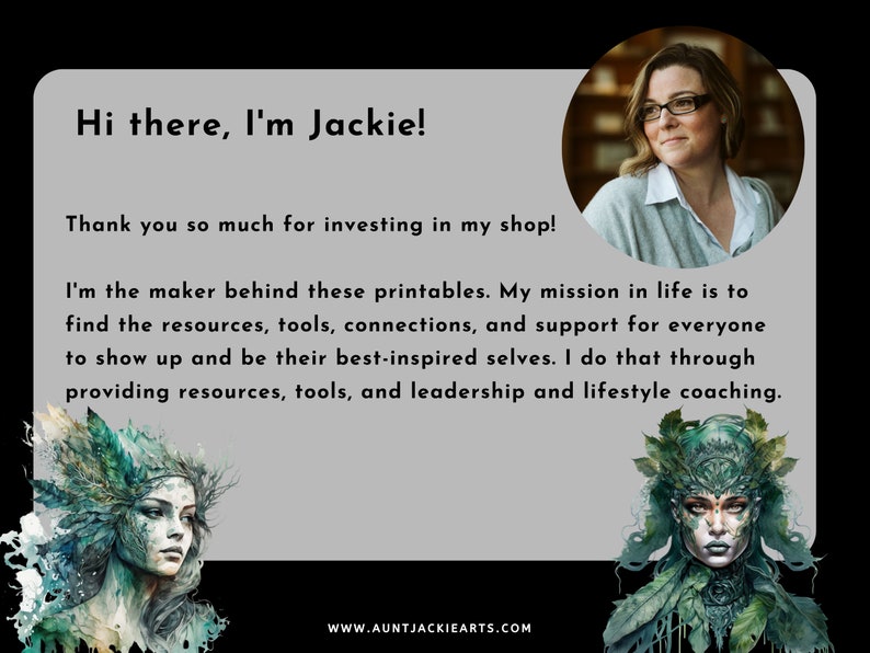 Oracle Card Deck, Printable Cards, Digital Download, Inspirational Card Deck, Create Your Own, Witchy Card,Affirmation Card, Divination Tool image 10