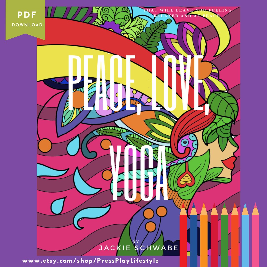 Yoga PRINTABLE COLORING Page Set - Beautiful Yoga Coloring Pages, 10 ...