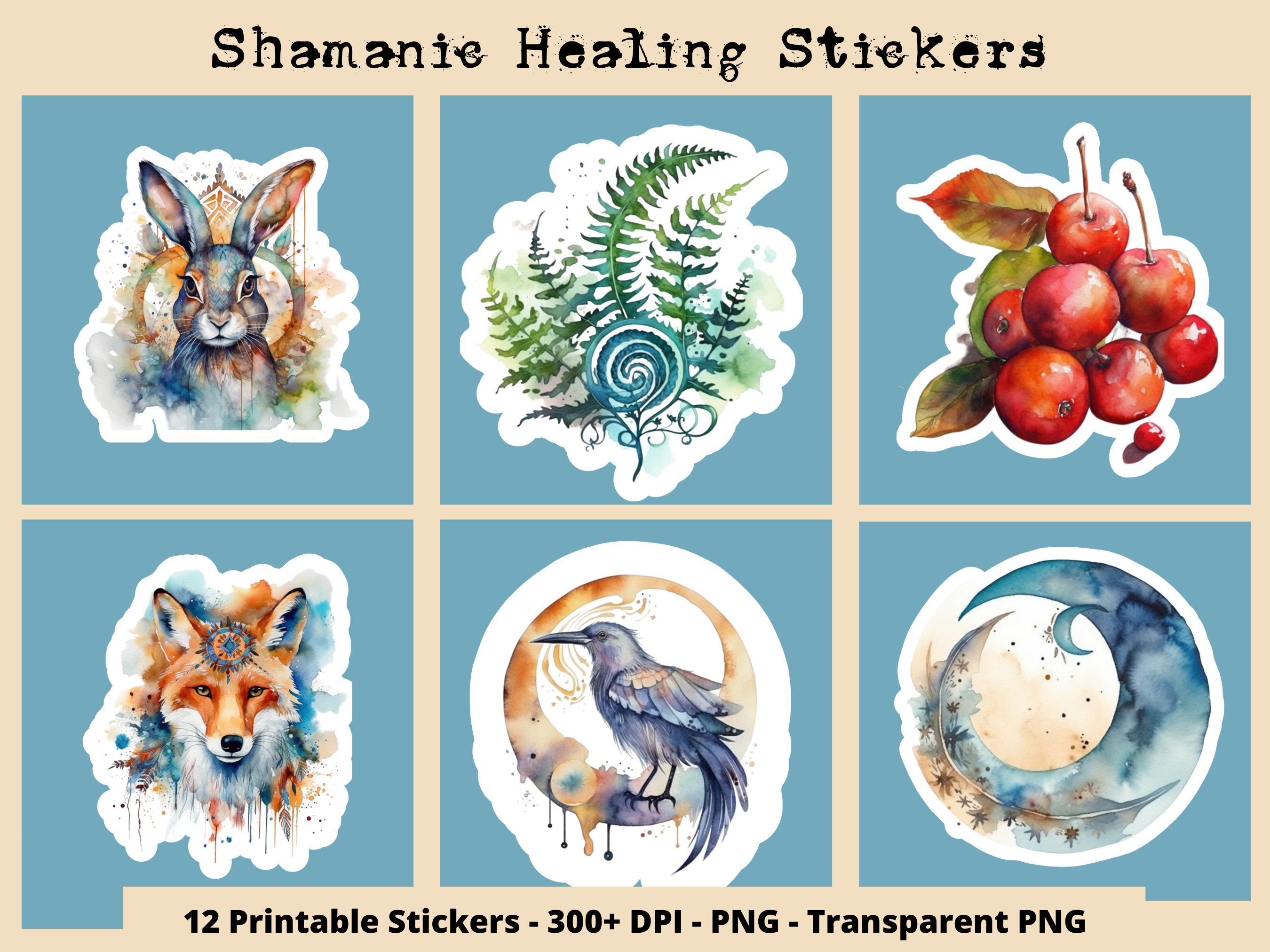 Shamanic Healing Stickers Print And Cut Stickers Shaman Stickers Shamanic Healing Stickers Print And Cut Stickers Shaman Stickers