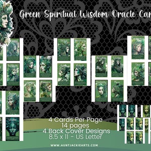Oracle Card Deck, Printable Cards, Digital Download, Inspirational Card Deck, Create Your Own, Witchy Card,Affirmation Card, Divination Tool image 5