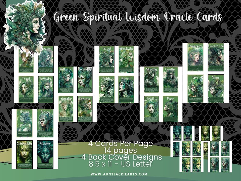 Oracle Card Deck, Printable Cards, Digital Download, Inspirational Card Deck, Create Your Own, Witchy Card,Affirmation Card, Divination Tool image 5