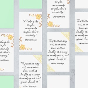 PRINTABLE CARD DECK - 36 Card Pack - Creative Quotes - Creative Inspiration Card Deck - Printable Card Deck