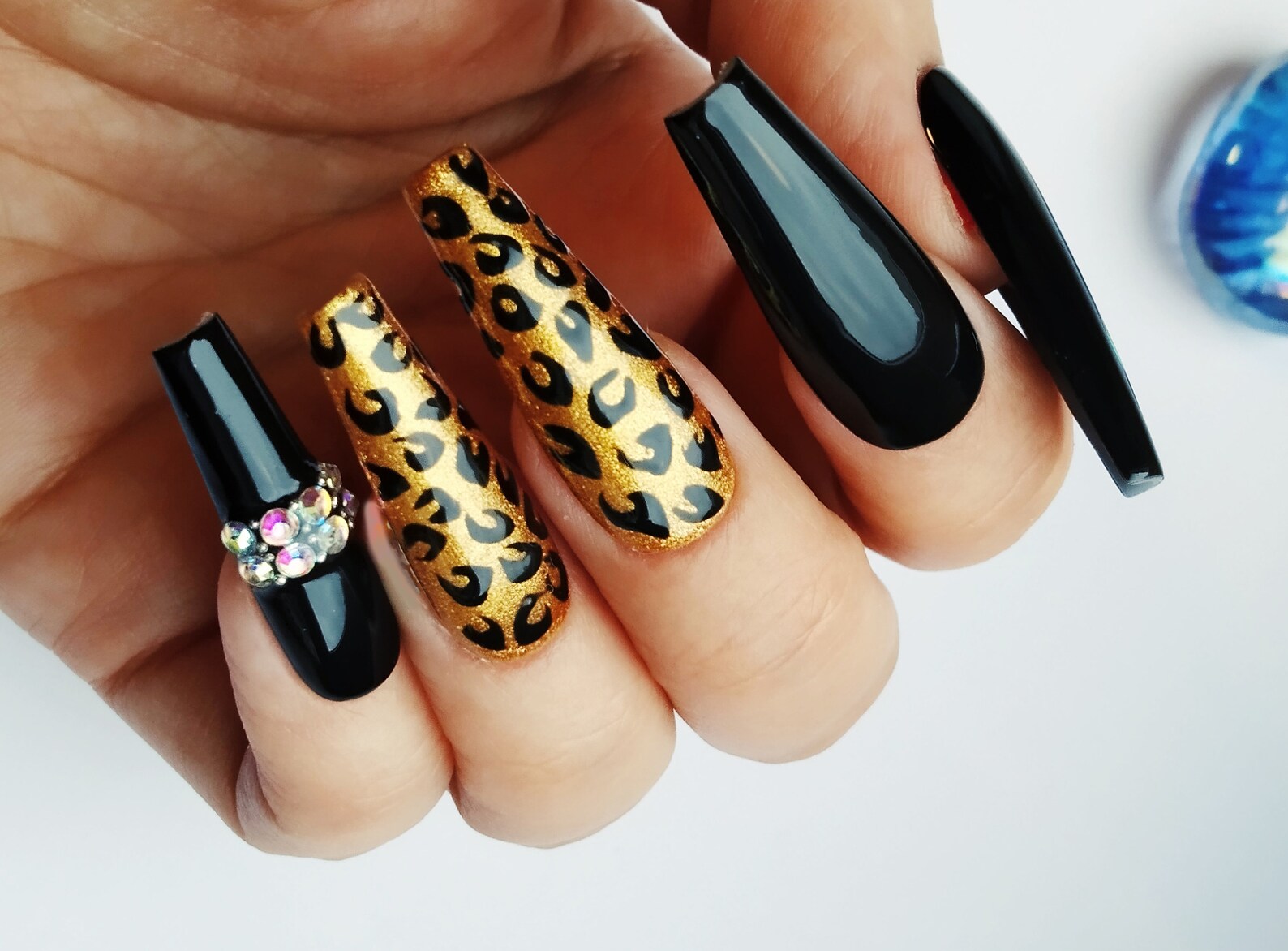 Nagellack Trends Weihnachten 2022 Nägel Weihnachten 2022 Nägel Tierdruck Leopard Acrylnägel Etsy