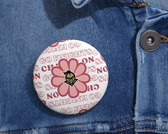 Spilla con fiore rosa UCF GKCO / spilla per il giorno della partita