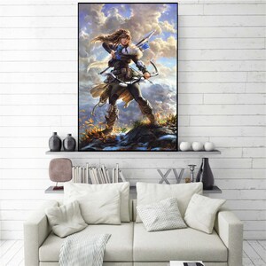 Aloy Poster, Horizon Zero Wall Decor, Nerd Gifts, Video Game Canvas Wall Art