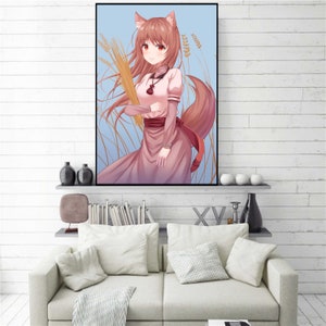 Spice And Wolf Holo Poster, Anime Manga Wall Room Decor, Unframed Canvas Prints