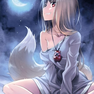 Anime Spice And Wolf Holo Poster Wall Decor Wall Print Anime Wallpaper Gift Idea Home Decor Wall Art Wall Accessories